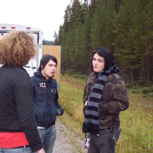 mcr looking confused in the woods